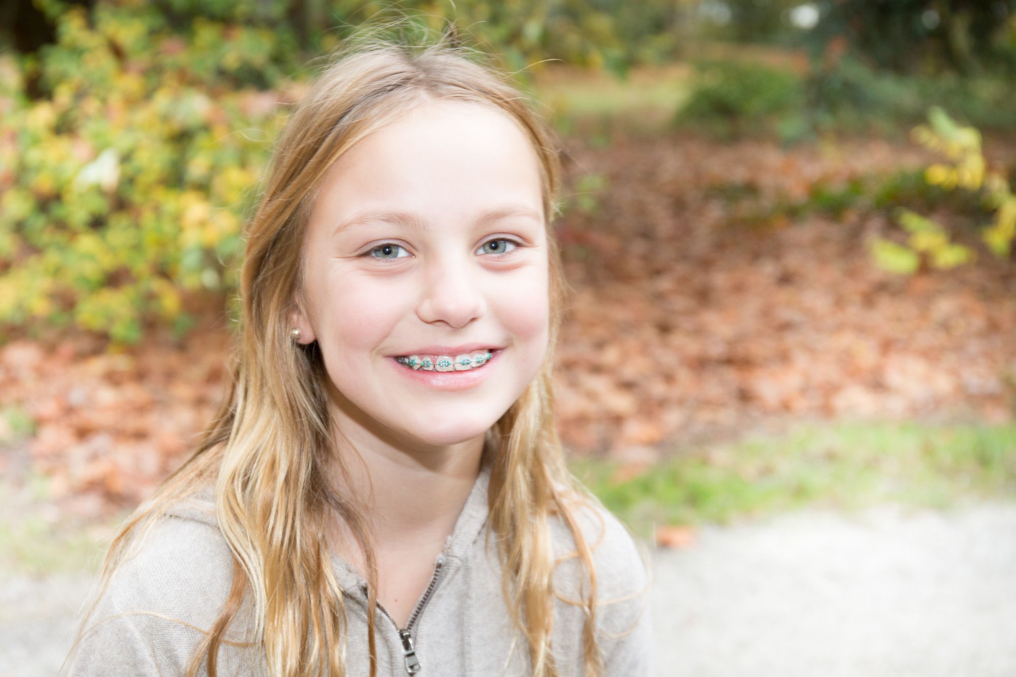 smiling kid with braces